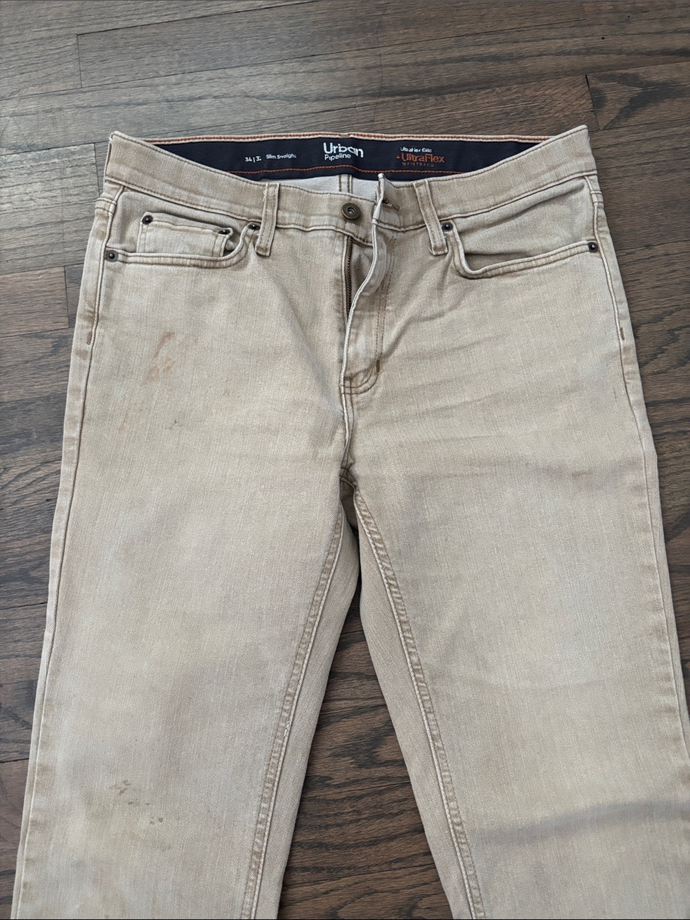 Urban Pipeline Beige Slim Straight Jeans - Picture 5 of 12